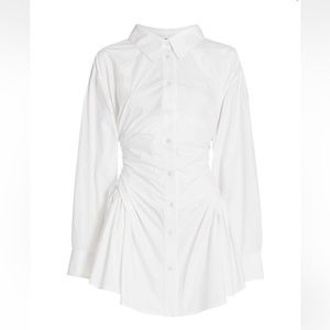 Alexander Wang Long-Sleeve Waist Gathered Shirtdress sz6